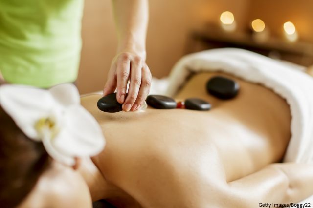 Magical hot lava stone massage